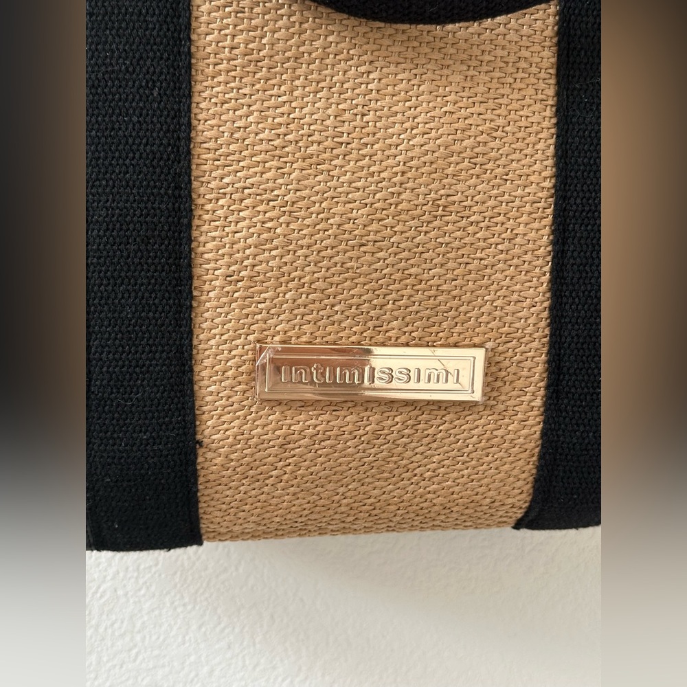 Intimissimi Tan and Black Tote Bag - Picture 7 of 7